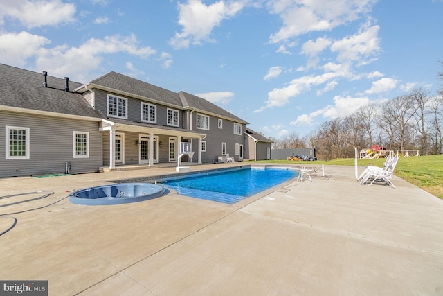 890 Hobart Rd, Hanover, PA 17331 - view of swimming pool featuring a patio and a pool with connected hot tub