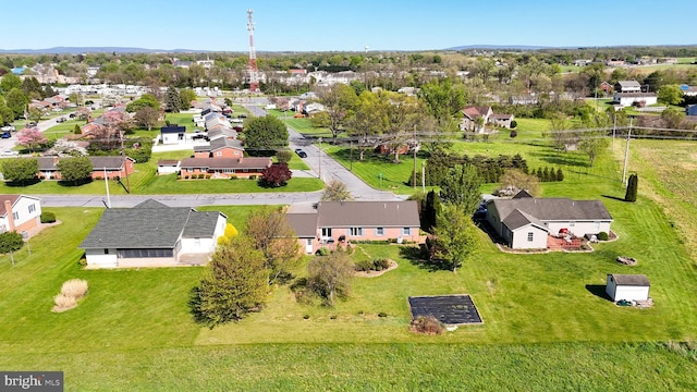 bird's eye view featuring a residential view