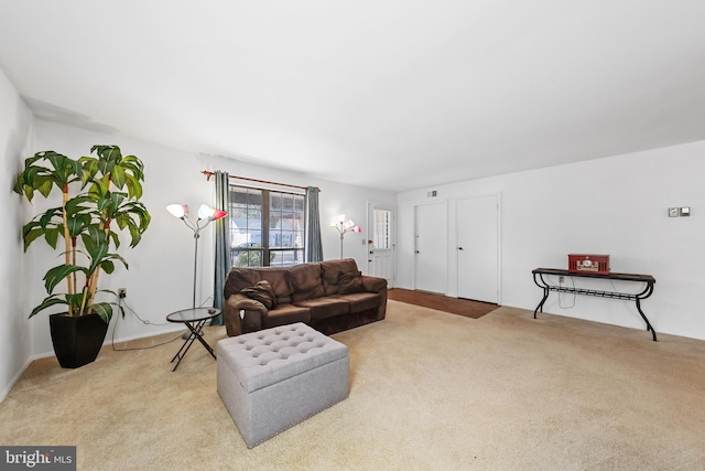 view of carpeted living room