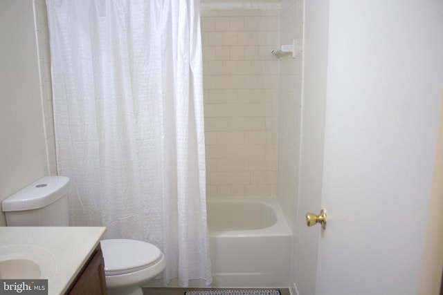 1105 Castle Harbour Way Unit 2B, Glen Burnie, MD 21060 - full bathroom with shower / tub combo with curtain, vanity, and toilet