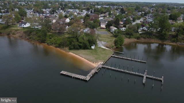 8464 Geneva Rd, Pasadena, MD 21122 - aerial overview of property's location with a large body of water and nearby suburban area