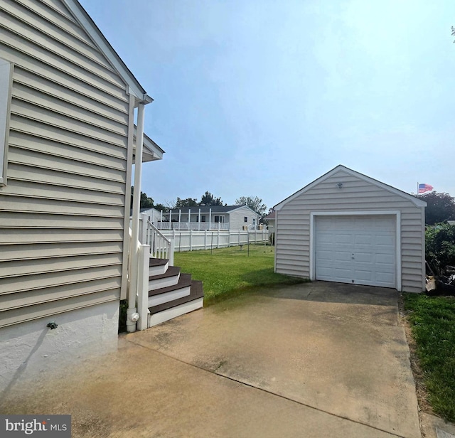 8464 Geneva Rd, Pasadena, MD 21122 - detached garage with concrete driveway