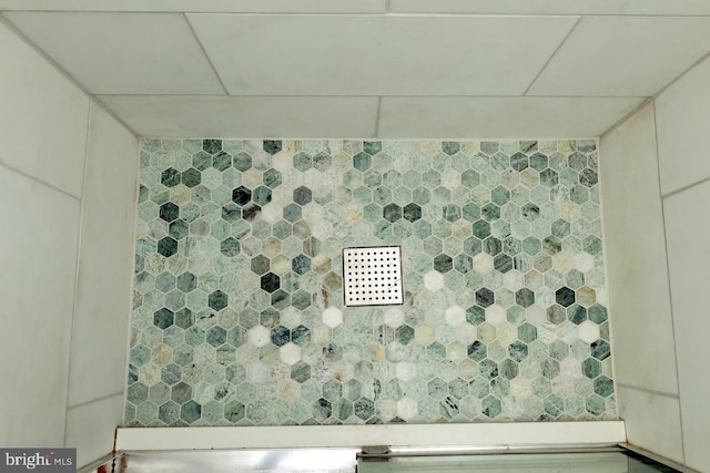 bathroom view of tiled shower