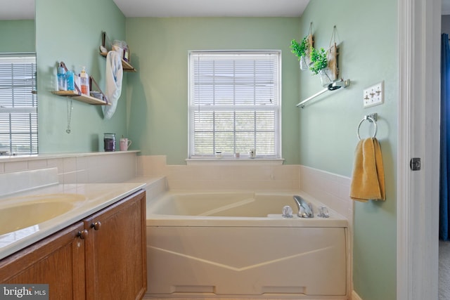 2420 Huntwood Ct, Frederick, MD 21702 - full bath with a garden tub and vanity
