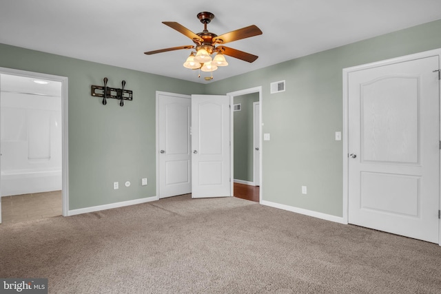 5 Raven Way, Shippensburg, PA 17257 - unfurnished bedroom featuring carpet floors, visible vents, baseboards, and connected bathroom