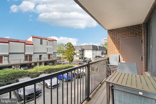 balcony featuring a residential view