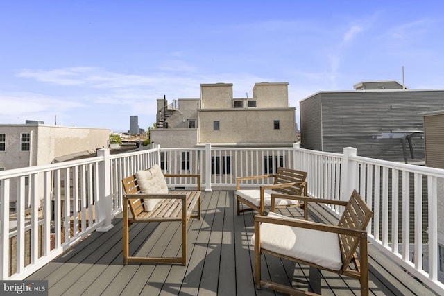 view of wooden terrace