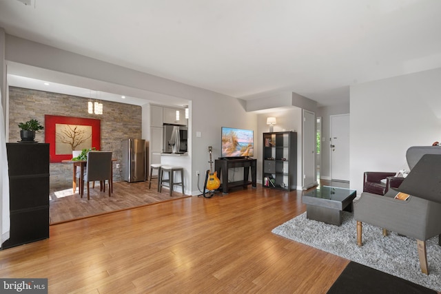 18 Canterbury Sq Unit 302, Alexandria, VA 22304 - living area with baseboards and light wood-style flooring