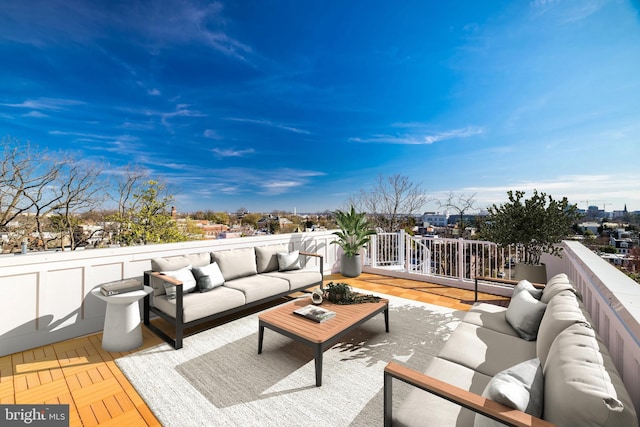 exterior space with an outdoor hangout area