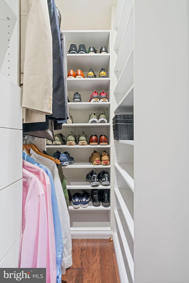 16857 Jed Forest Ln, Woodbridge, VA 22191 - walk in closet featuring wood finished floors