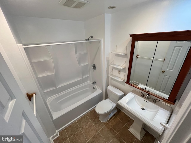 3903 8th St S, Arlington, VA 22204 - full bath with toilet, shower / bathtub combination, and tile patterned flooring
