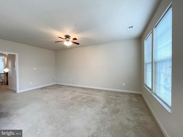 3648 Holborn Pl Unit 3648, Frederick, MD 21704 - unfurnished room featuring baseboards, a ceiling fan, carpet flooring, and visible vents