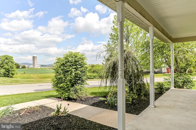view of patio with covered porch