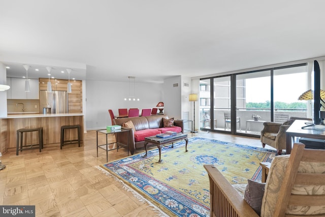 4620 N Park Ave Unit 1508E, Chevy Chase, MD 20815 - living area with baseboards