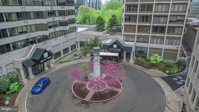 exterior space with a view of city