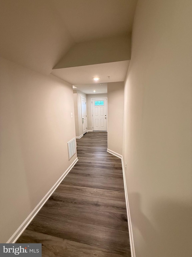 506 Red Bill Ln, Cambridge, MD 21613 - corridor featuring dark wood-type flooring, recessed lighting, visible vents, and baseboards