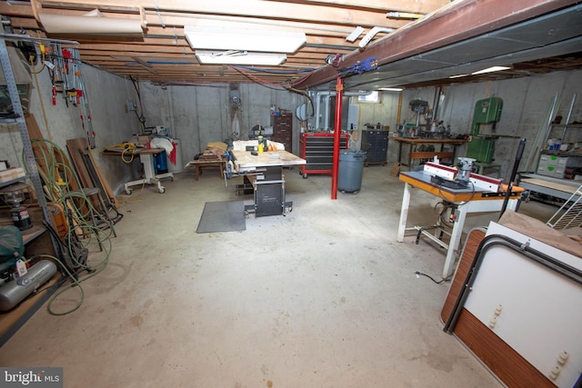 20 Eagle Ct, Gilbertsville, PA 19525 - unfinished below grade area featuring a workshop area