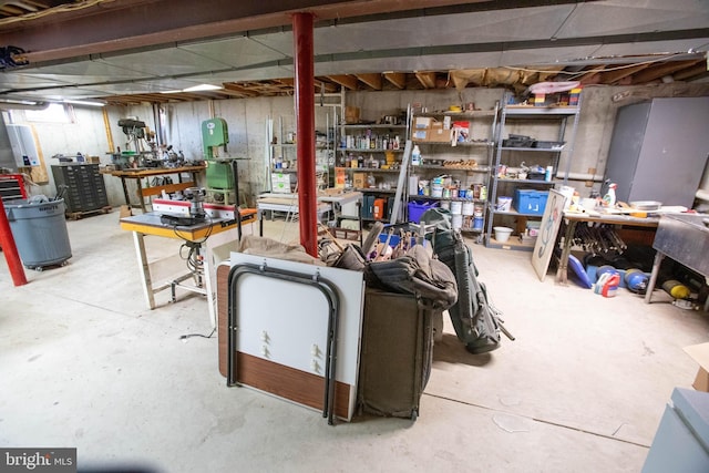 20 Eagle Ct, Gilbertsville, PA 19525 - unfinished below grade area with a workshop area