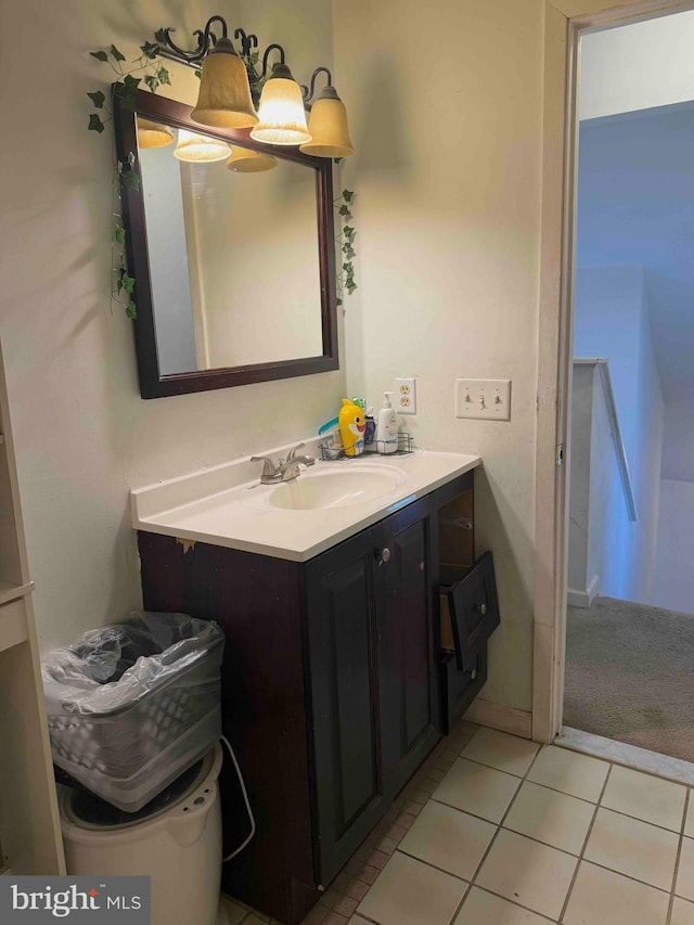 3322 Windermere Dr, Bushkill, PA 18324 - bathroom with tile patterned floors and vanity