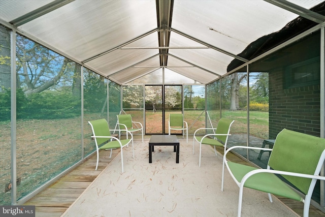 view of sunroom