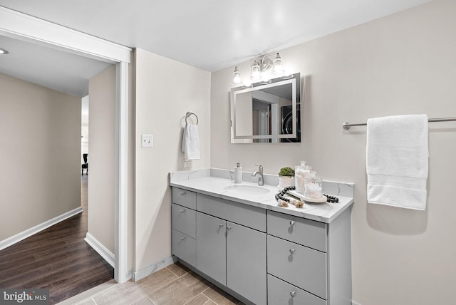 803 N Howard St Unit 435, Alexandria, VA 22304 - bathroom with vanity and baseboards