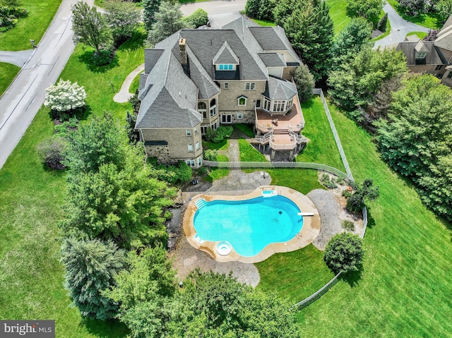2800 Deer Leap Ln, York, PA 17403 - view from above of property featuring a pool area