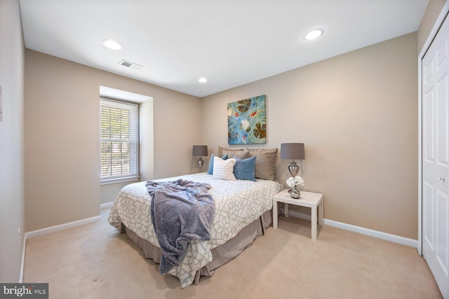 7185 Rivers Edge Rd, Columbia, MD 21044 - carpeted bedroom with recessed lighting, visible vents, and baseboards