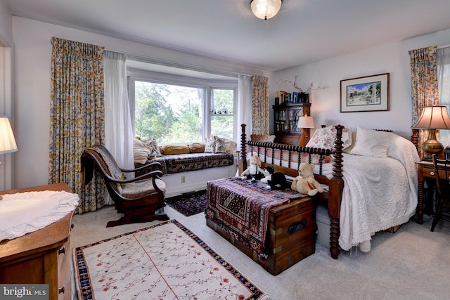 bedroom featuring carpet