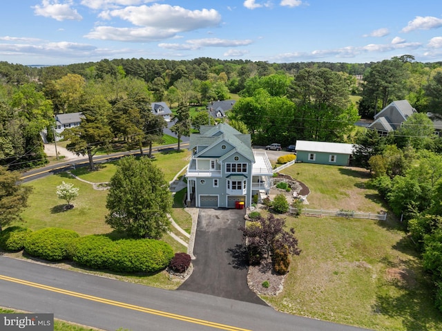 30602 Sandy Landing Rd, Dagsboro, DE 19939 - drone / aerial view with a wooded view