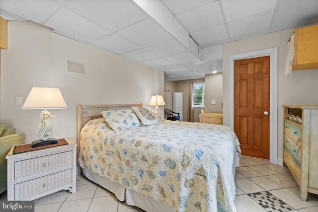 30602 Sandy Landing Rd, Dagsboro, DE 19939 - bedroom featuring light tile patterned flooring and a drop ceiling