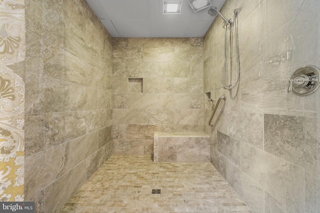 30602 Sandy Landing Rd, Dagsboro, DE 19939 - full bath with a tile shower and a paneled ceiling
