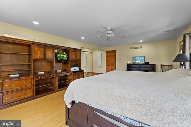 30602 Sandy Landing Rd, Dagsboro, DE 19939 - bedroom featuring recessed lighting, light wood finished floors, and visible vents