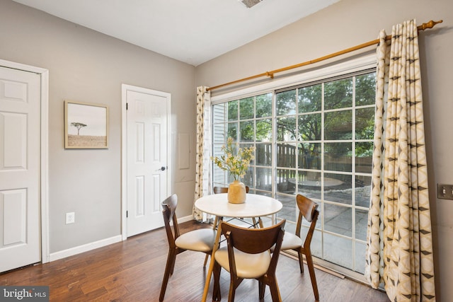 3723 Hampton Ct, Alexandria, VA 22306 - dining space featuring wood finished floors and baseboards
