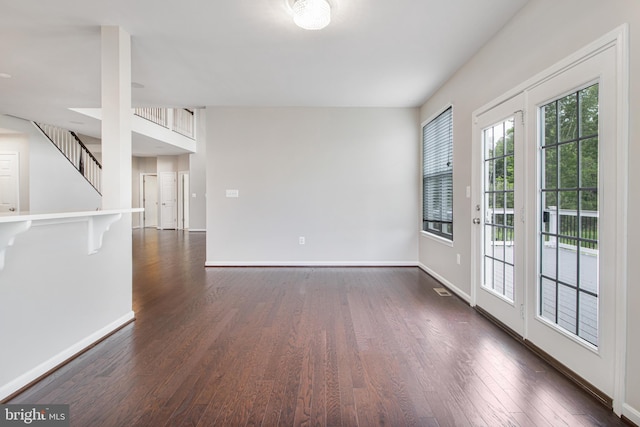 15916 Aerial View Rd, Woodbridge, VA 22193 - empty room with dark wood-style floors and baseboards