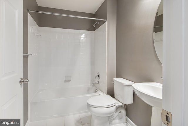 15916 Aerial View Rd, Woodbridge, VA 22193 - full bathroom with toilet,  shower combination, and tile patterned flooring