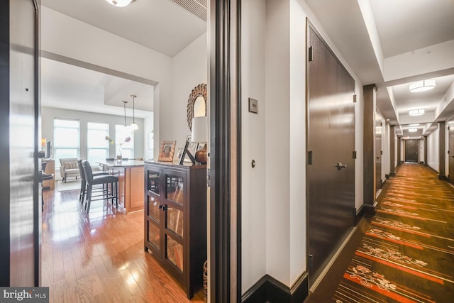 12500 Park Potomac Ave Unit 905South, Potomac, MD 20854 - corridor with wood-type flooring and baseboards