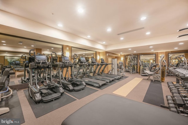 12500 Park Potomac Ave Unit 905South, Potomac, MD 20854 - gym with recessed lighting