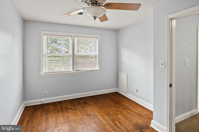 1060 Elm Rd, Baltimore, MD 21227 - spare room with ceiling fan, wood finished floors, and baseboards