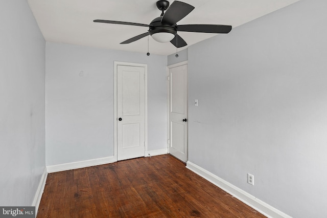1060 Elm Rd, Baltimore, MD 21227 - unfurnished room with a ceiling fan, baseboards, and wood finished floors