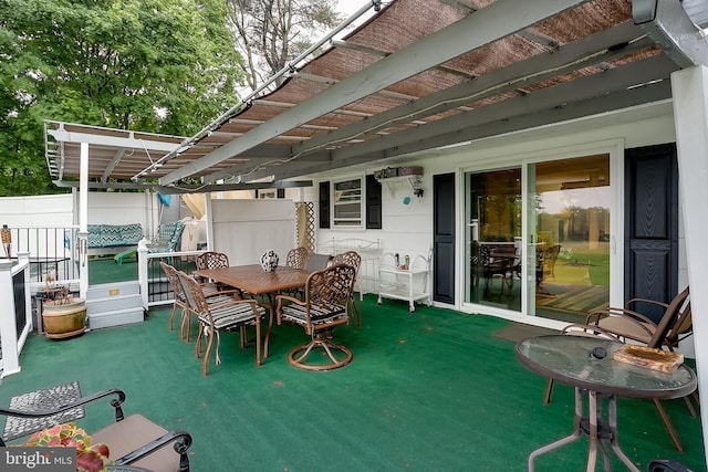 2066 Old York Rd, Burlington, NJ 08016 - view of patio featuring fence and outdoor dining area