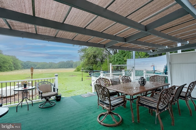 2066 Old York Rd, Burlington, NJ 08016 - wooden terrace with outdoor dining space and a yard