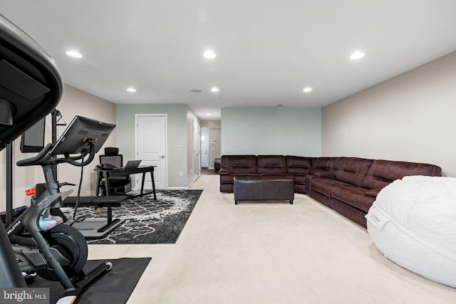 274 Macdonald Ave Unit 22, Wyncote, PA 19095 - carpeted living area with recessed lighting and baseboards