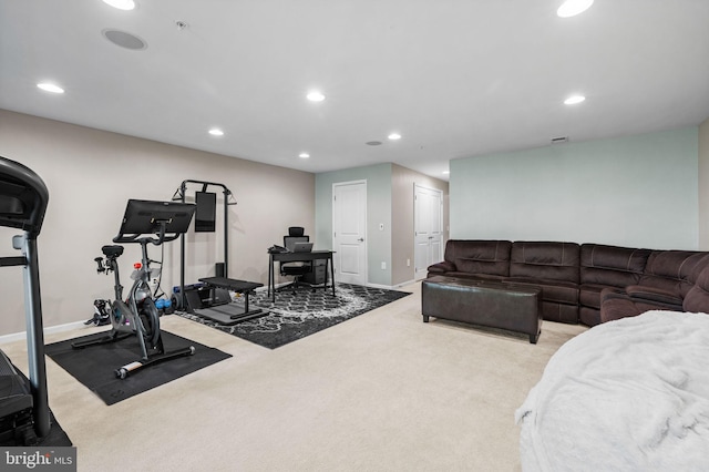 274 Macdonald Ave Unit 22, Wyncote, PA 19095 - exercise room featuring carpet floors, recessed lighting, and baseboards