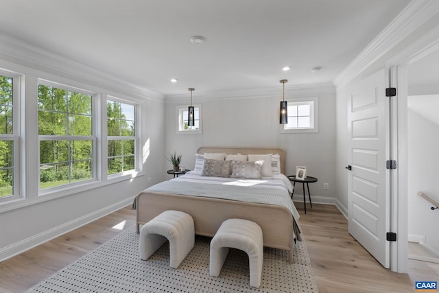 43 Farrow Cir, Charlottesville, VA 22901 - bedroom featuring recessed lighting, light wood finished floors, baseboards, and ornamental molding