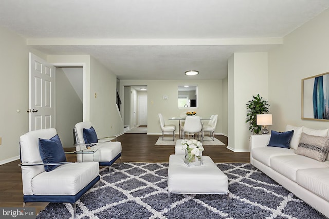 19320 Liberty Heights Ln, Germantown, MD 20874 - living area featuring wood finished floors and baseboards
