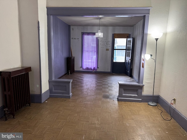 entryway with baseboards