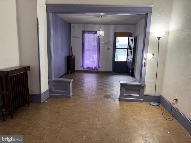 hallway with baseboards