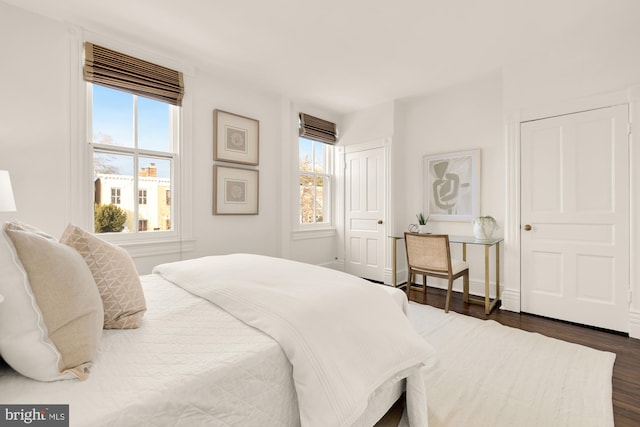 700 6th St SE, Washington, DC 20003 - bedroom featuring dark wood-type flooring and multiple windows