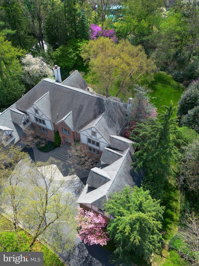 view from above of property