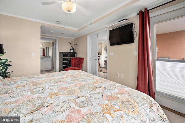 4201 Coastal Hwy Unit 116, Ocean City, MD 21842 - bedroom with visible vents, carpet, and crown molding